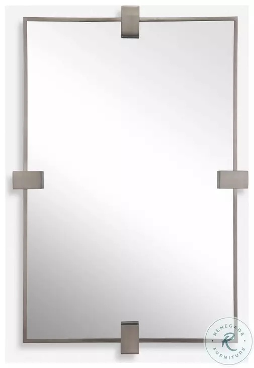 Vandelle Brushed Gun Modern Mirror
