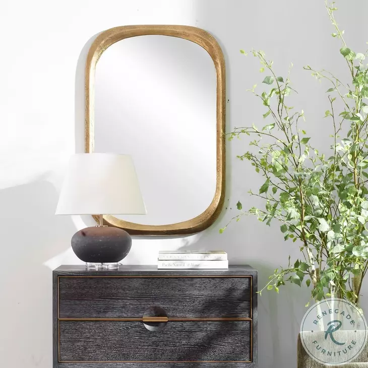 Malone Antique Brass Mirror