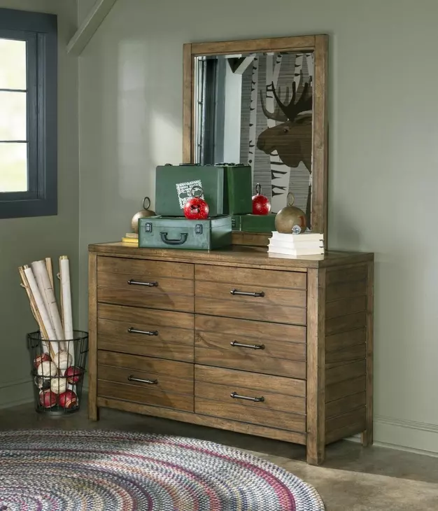 Summer Camp Tree House Brown 6 Drawer Dresser