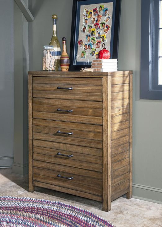Summer Camp Tree House Brown 5 Drawer Chest