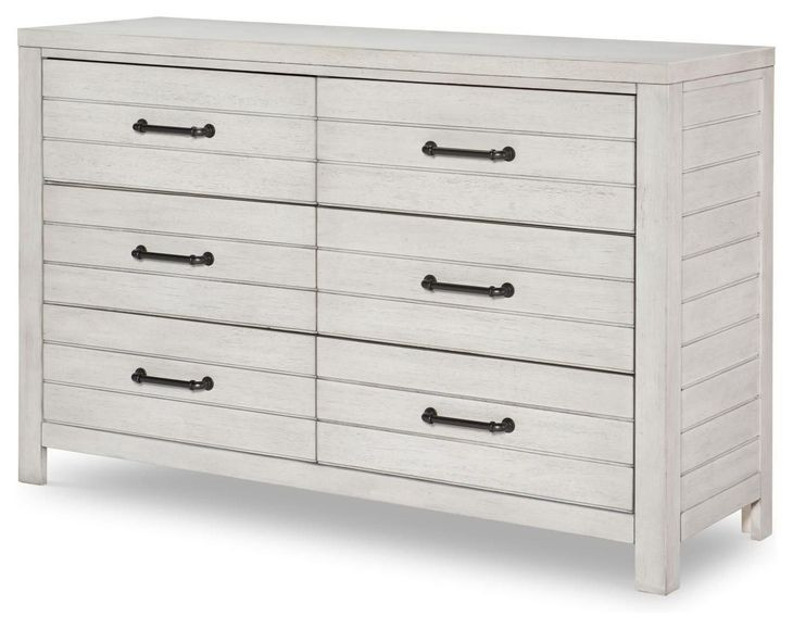 Summer Camp Stone Path Gray 6 Drawer Dresser