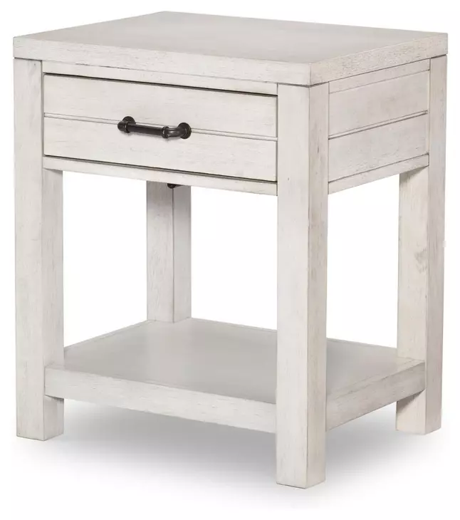 Summer Camp Stone Path Gray 1 Drawer Nightstand with USB Charging and Motion Light