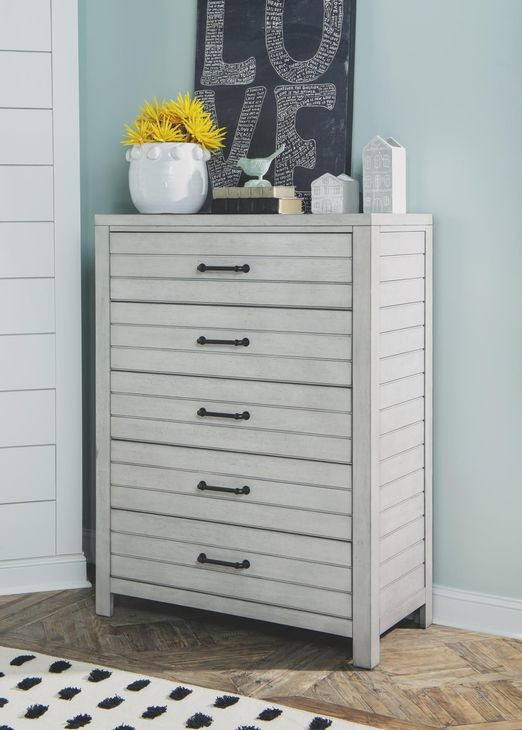 Summer Camp Stone Path Gray 5 Drawer Chest