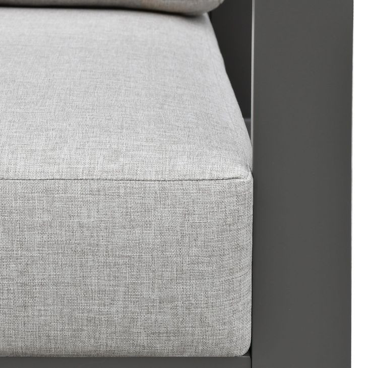 Navarro Outdoor Seating Gray Upholstered Outdoor Lounge Chair