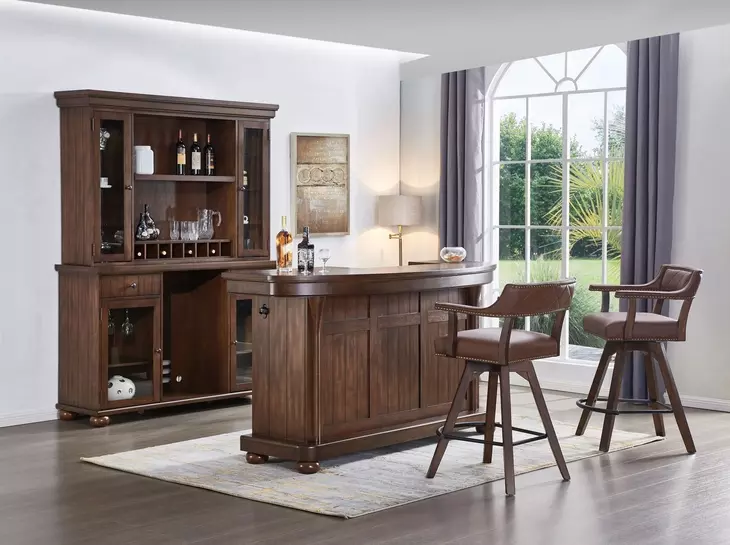 Merion Brown Spectator Swivel Upholstered Barstool