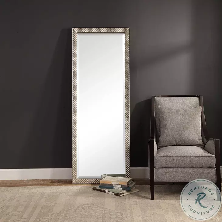 Tanvara Lightly Antique Metallic Silver Floor Mirror