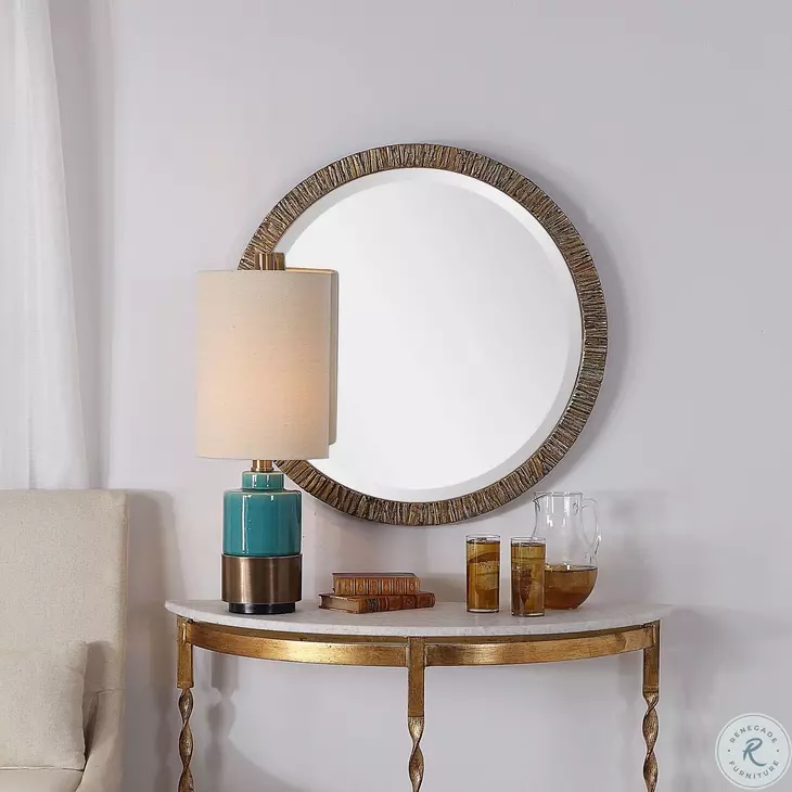 Wayde Antique Metallic Gold Leaf Mirror