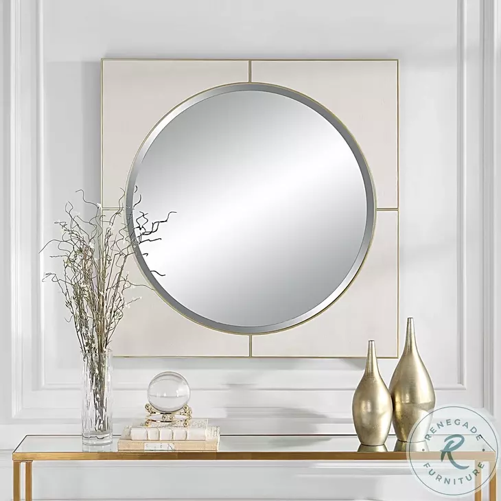 Woodland White and Gold Mirror