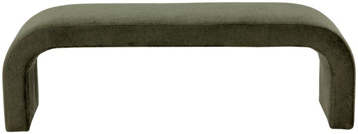 Aria Bergen Olive Upholstered 60" Accent Bench