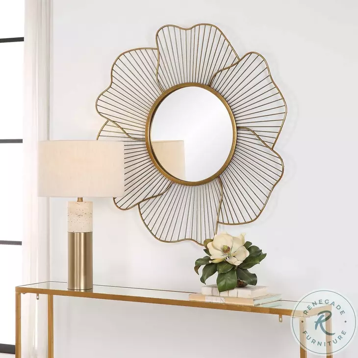 Tressia Antiqued Gold Mirror