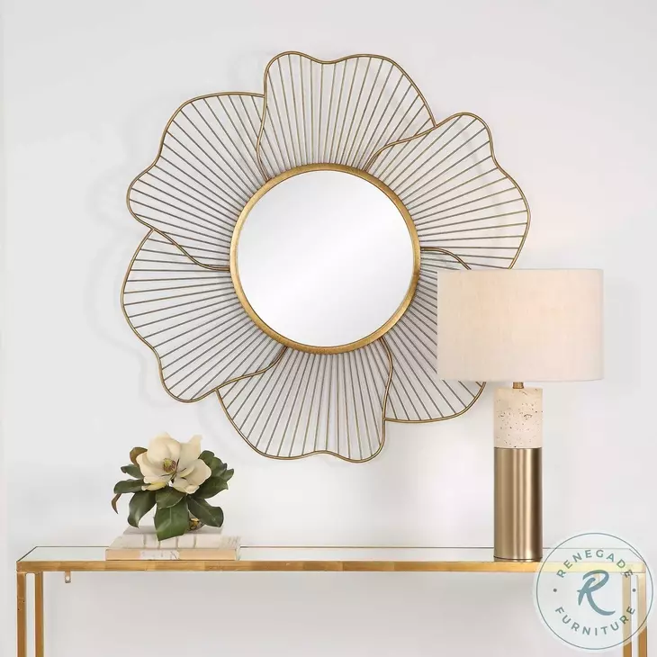 Tressia Antiqued Gold Mirror