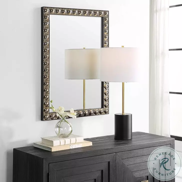 Drake Antiqued Silver Champagne Tiled Vanity Mirror