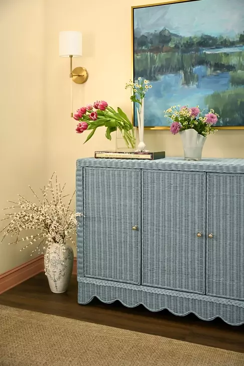 Beatrice Painted Light Blue 4 Door Buffet