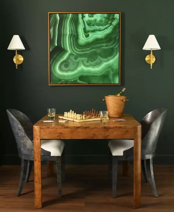Jett Matte Dark Burl Wood 2 Drawer Square Game Table