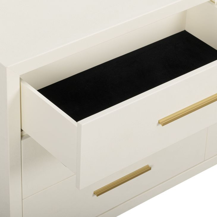 Dani Cream and Gold 6 Drawer Dresser