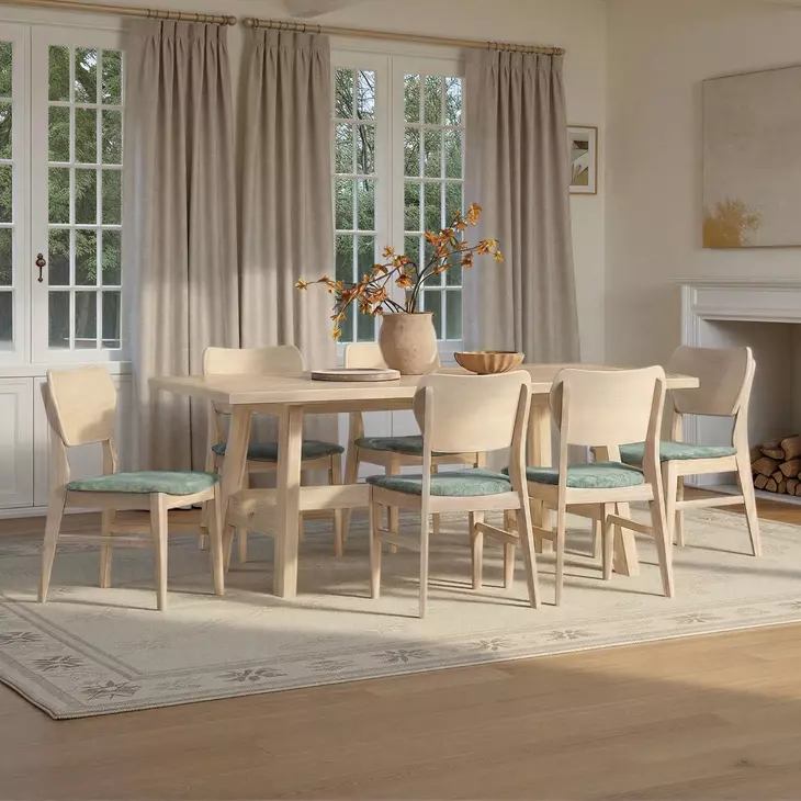 West End Natural Maple 76" Rectangular Lodge Dining Table