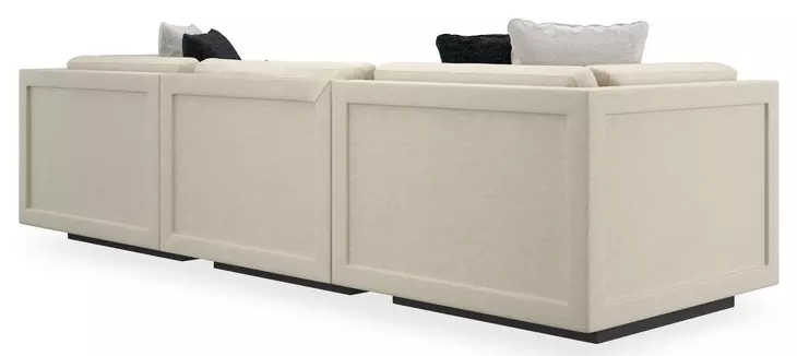Fusion Beige 3 Piece Modular Sofa Sectional with Pillows