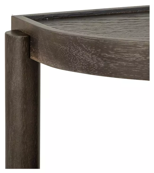 Hadleigh Black Coffee Bean Demilune Sofa Table