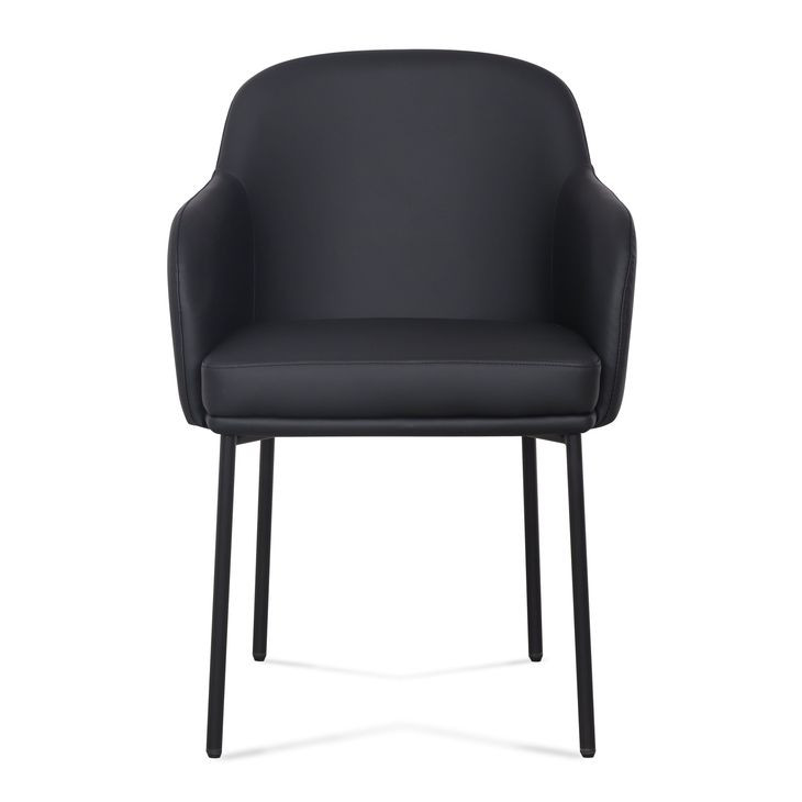 Sydney Black Upholstered Arm Chair Set of 2