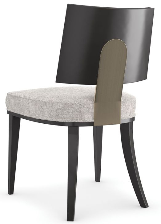 Champagne Gray Upholstered Side Chair Set of 2