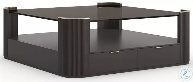 Love Dark Chocolate Square Cocktail Table