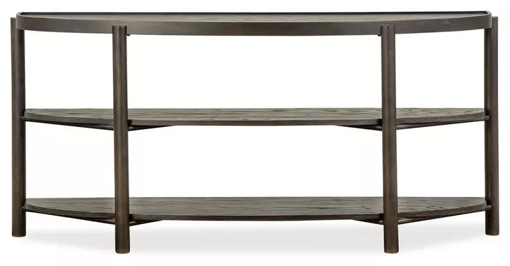 Hadleigh Black Coffee Bean Demilune Sofa Table