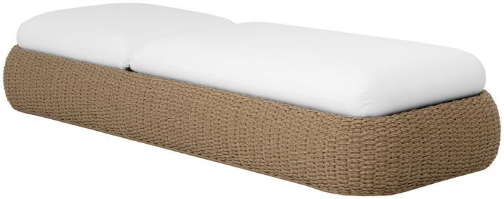 Barcelona Stinson White Performance Fabric 84" Chaise Lounger