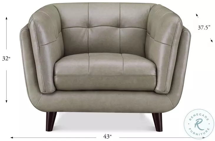 Sorella Chico Slate Top Grain Leather Living Room Set