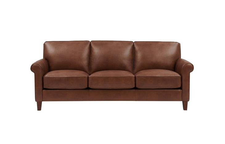 Lachlan Pecan Leather 84" Sofa