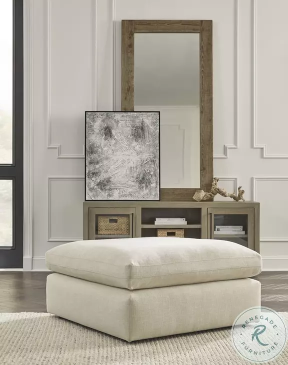 Elyza Linen Oversized Accent Ottoman