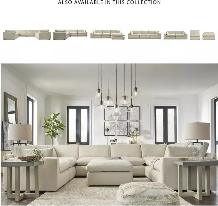 Elyza Linen Oversized Accent Ottoman