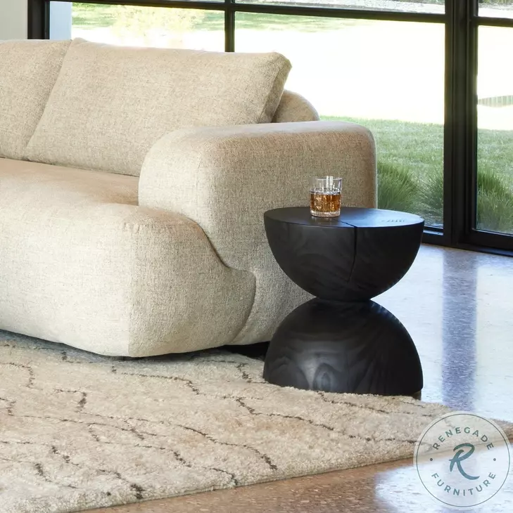Aliza Black Pine End Table