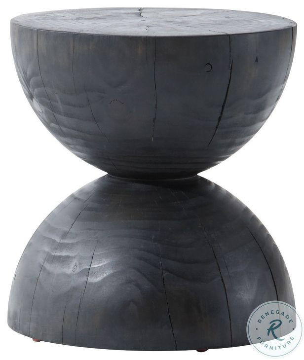 Aliza Black Pine End Table