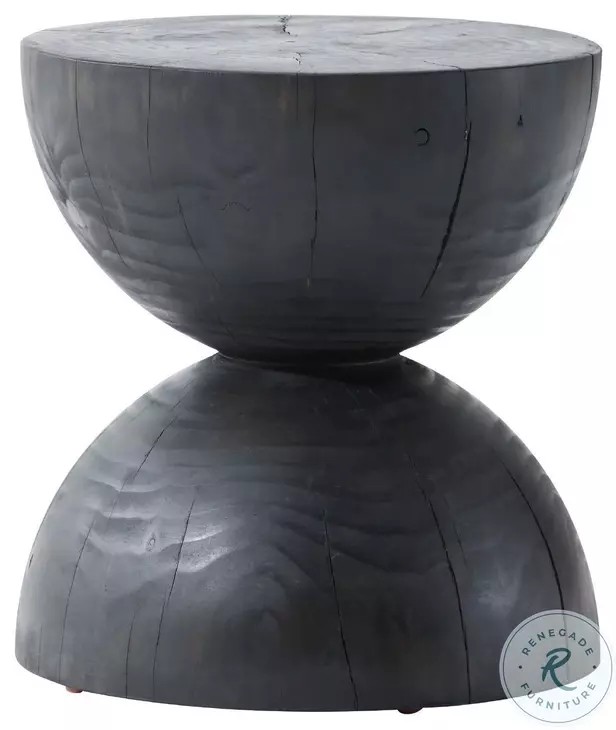 Aliza Black Pine End Table