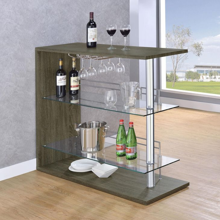 Prescott Grey Rectangular Bar Unit