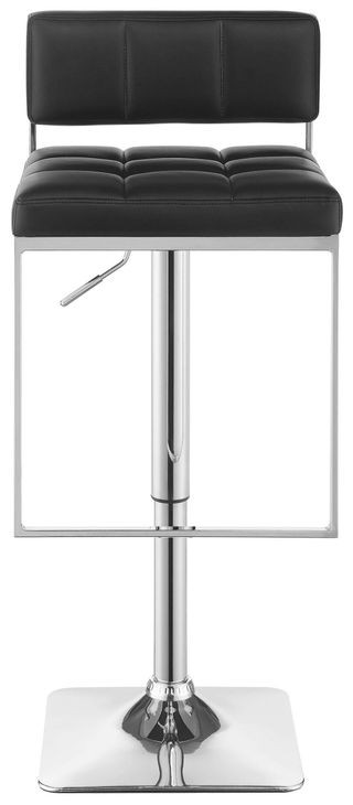 Alameda Chrome And Black Adjustable Bar Stool