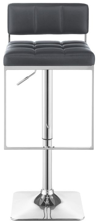 Alameda Chrome And Grey Adjustable Bar Stool