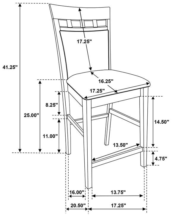 Gabriel Cappucino Closed Back Counter Height Stool Set of 2