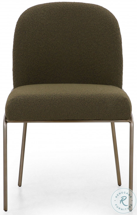 Astrud Fiqa Boucle Olive Dining Chair from Four Hands | Coleman Furniture