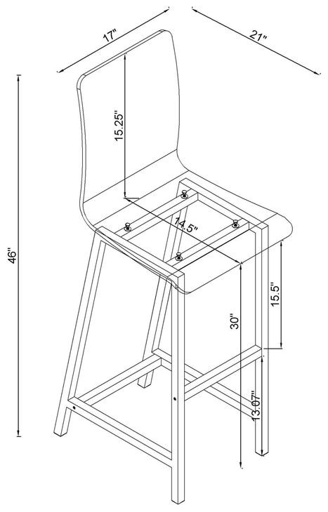 Juelia Chrome And Clear Acrylic Bar Stool Set of 2