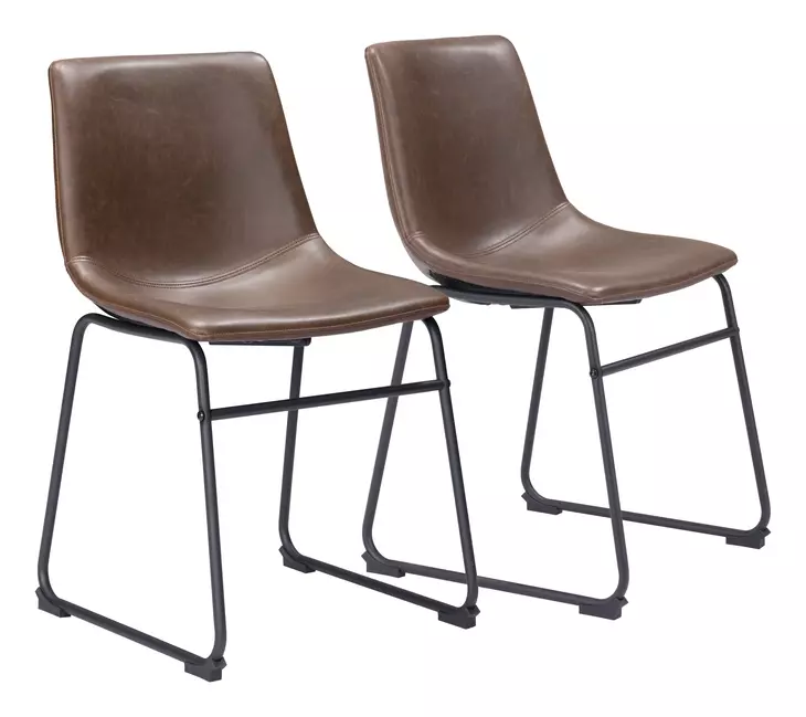 Smart Vintage Espresso Dining Chair Set of 2
