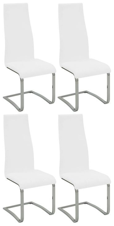 Anges White Dining Chair Set of 4