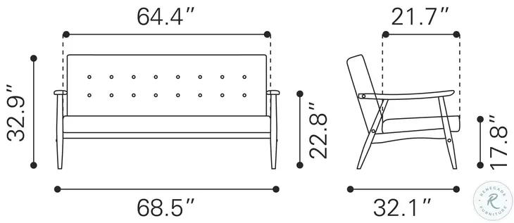 Rocky Putty Sofa