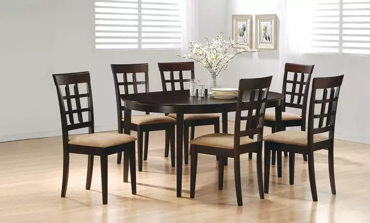 Gabriel Cappuccino Extendable Oval Dining Table
