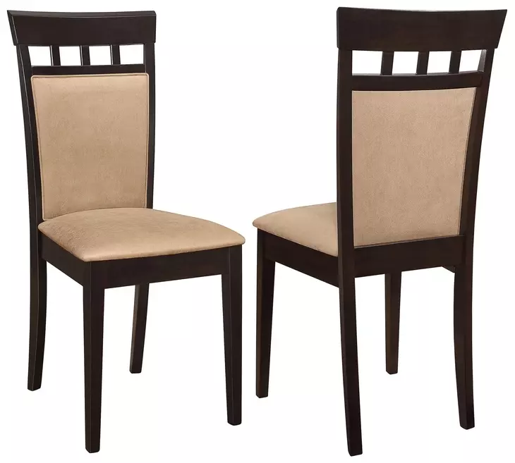 Gabriel Cappuccino Cushion Back Side Chair Set of 2