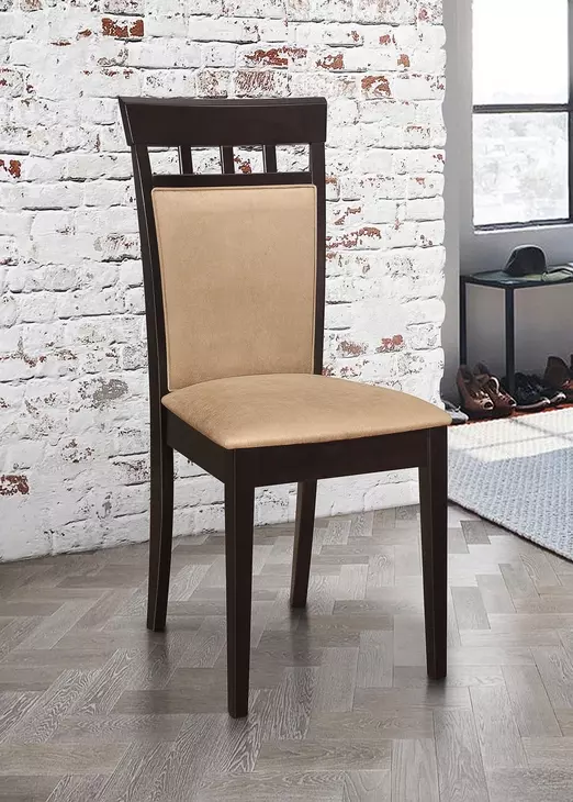 Gabriel Cappuccino Cushion Back Side Chair Set of 2