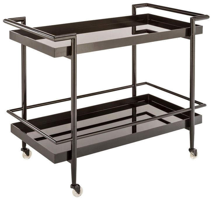 Livingston Matte Black Bar Cart