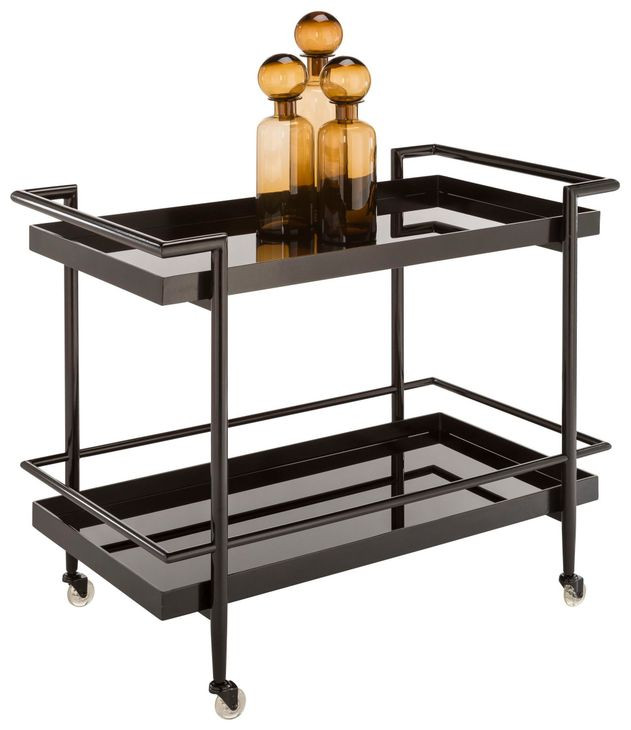 Livingston Matte Black Bar Cart