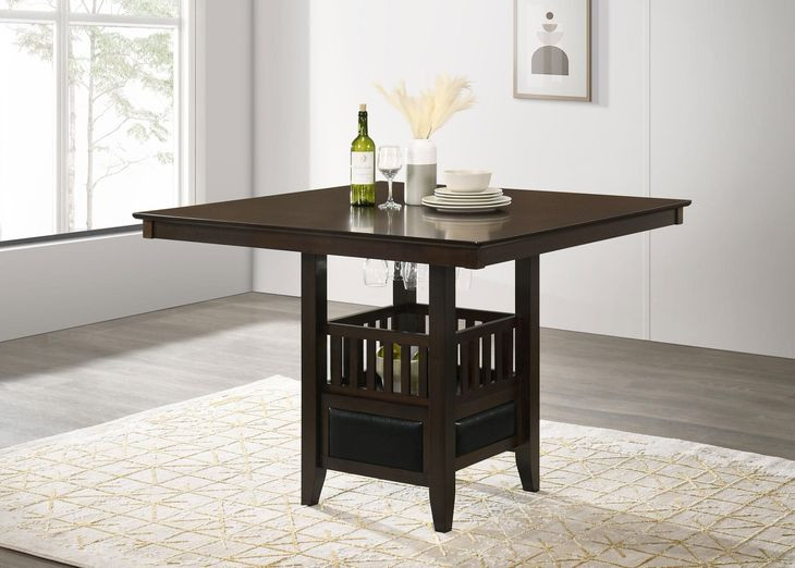 Jaden Espresso Square Counter Height Dining Table
