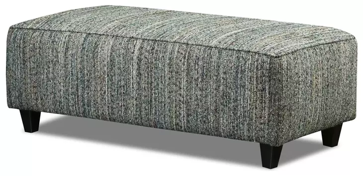 Opal Pine Gray Upholstered Rectangular Cocktail Ottoman
